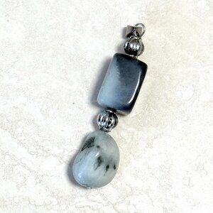 2/$20, Genuine Black Light Blue Calcite Pendant, Natural Gemstone Pendant